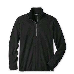 Stio Turpin Fleece Half Zip Pullover Mens L Abyss Black REPREVE Recycled Jacket